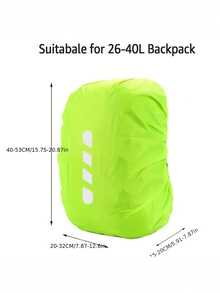 1pc Universal Backpack Rain Cover, 35L High Quality Dustproof With Reflective Strips, Suitable For Hiking, Camping, Travel Backpacks, Cycling And Outdoor Activities - Multicolor - View 6