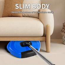 三合一多功能手动推式扫地机，无需电池即可清洁地板，可作拖把或扫帚使用，适用于清洁硬木地板和瓷砖上的碎屑、宠物毛发和灰尘，干湿两用清洁工具 - 彩色 - 查看 4