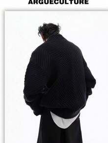 Men Cardigans - Black - View 2