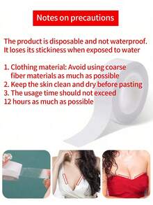 1 Roll 5M Double-Sided Adhesive Tape - Waterproof Transparent, For Fixing Clothing And Protecting Privacy, Unisex - Multicolor - View 6