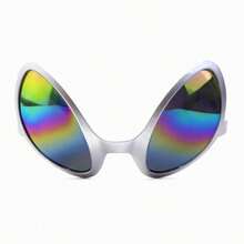 Gafas de alienígena con diadema, guantes y accesorios para el cabello de fiesta de disfraces, accesorios de disfraz con brillo para Halloween, San Valentín, fiesta de Navidad, actuación en el escenario - Multicolor - Ver 5