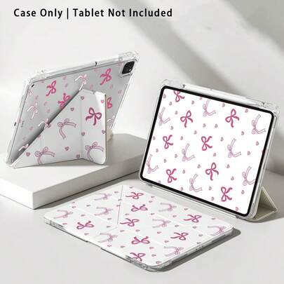 1个带支架的彩绘效果亚克力水晶平板电脑保护套，兼容荣耀Pad 9/10、荣耀GT 11.5英寸/X9A/X9Pro、MatePad 11英寸（2023/2022）、MatePad Pro、红米、OPPO、vivo、苹果iPad第十代/11（2025）、三星Galaxy Tab A9 Plus/A11/A11 Plus，适合返校季、情人节等场合。