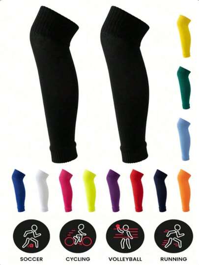 5 Pairs Random Men's Football/Soccer Socks, With Shin Guard, Tall Design, Anti-Slip, Shock-Absorbing, Breathable, Suitable For Men's Outdoor Basketball Training, Sports And Other Outdoor Activities