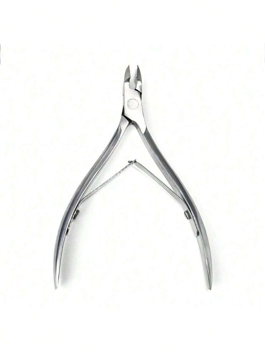 1pc Nail Cuticle Nipper Clipper Remover Scissors Foot Care Manicure Tool - Silver - View 1