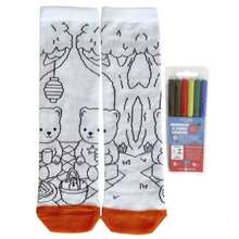 Meias Bob para Pintar – Meia Infantil de Colorir com Canetinhas Laváveis - Rosa chiclete - Visão 5