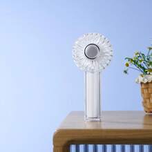 奢华晶莹剔透便携式迷你手持风扇，USB-C充电式涡轮风扇，三档可调静音风扇，夏季礼盒装