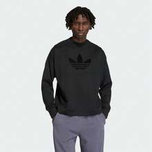 Adidas Originals 男士 P ESS 长袖 T 恤 针织无领 TKD6575 - 黑色 - 查看 1