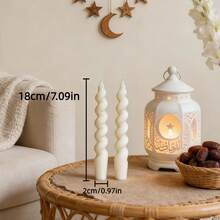 1pc 18cm (7.09 Inch) Home Decor Chunky Knit Candle, Best Friend Gift, Women's Gift, Winter Gift, Cute Candle, Suitable For Birthday, Indoor & Outdoor Use, Can Be Used As Emergency Lighting During Power Outage, Also Suitable For Weddings, Churches, Holidays, Birthday Parties And Gatherings As Pillar Candle - Multicolor - View 8