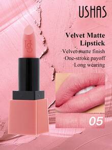 USHAS Matt läppstift, Långvarigt, Vattenfast, Svettbeständig, Non-stick, Sammetslent matt läppstift, Hög pigmentering, Icke-torkande, Lämplig för alla hudtyper - #06 - Visa 7