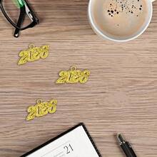 1/10-Piece Gold 2026 Graduation Commemorative Charms - Year Badge Decor For Cap Tassels & Gowns, Commemorative Ornaments For 2026 Graduates, Budget-Friendly Graduation Party Gifts & Souvenirs - Multicolor - View 3