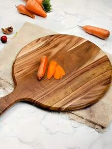 1pc Wooden Pizza Peel/Cutting Board With Handle, Kitchen Chopping Board, Kitchen Accessories, Home, Kitchen Supplies, A Creative And Romantic Gift Idea Suitable For Girlfriend/Wife, Practical And Warm Couple Gift, Suitable For Valentine's Day, New Year, Easter, Eid, Mother's Day And Father's Day - Brown - View 7