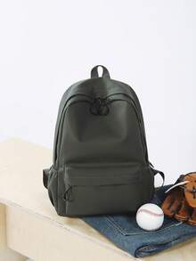 Mochila de PU de unicolor para mujer, multifuncional y elegante para uso diario, bolsa de viaje ligera con múltiples bolsillos y gran capacidad, diseño simple y práctico, adecuada para estudiantes, enfermeras, maestros, profesionales, viajes, traslados, compras, oficina, citas, senderismo, entrenamiento, trabajo y otras ocasiones. También es un regalo ideal para cumpleaños y festividades. - Multicolor - Ver 6