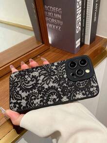 1pc Lace Texture Vertical Striped Ombre Cat Eye Matte Anti-Drop Phone Case Compatible With IPhone 17pro/17Air /17/17promax16/11/16pro/16plus/16promax/16e/15Promax/13/14/12/XS/XR/7G/8P, Galaxy S25/S25PLUS/S25 Ultra/A16/A36/A26/A56/A50/A12/A32, 11/12Pro/12/12X/13Pro/14Pro/15Pro/, Redmi 10/9/Note9/12c/Note11pro/Note8Pro - Multicolor - View 4