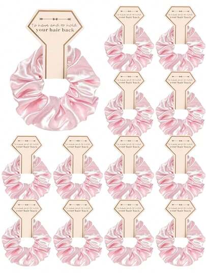 10 Stücke Seide Braut Tribe Haargummis - Seide Haarbänder, geeignet als Geschenkidee für Brautjungfern, Hochzeit Haarzubehör (Schadensfreies Design, reichhaltiger romantischer Geschenkbox Füller, Braut Tribe DIY Hochzeits-Souvenirs), Geschenke für Brautjungfern, Hochzeitsparty Zubehör, Geburtstags-Party, Abschlussfeier (Rosa)