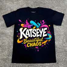 Retro Katseye Beautiful Chaos World Tour Shirt Katseye Beautiful Chaos Tracklist Hoodie Katseye Kpop Shirt Katseye Gnarl_ - 黑色 - 查看 1