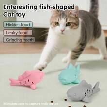 1 Peça Brinquedo Alimentador de Animais de Estimação em Formato de Peixe, Feito de Material Resistente à Mastigação, Projetado para Satisfazer o Instinto de Mastigação do Animal de Estimação, Adequado para Alimentação Interna, Dispensador de Petiscos em Formato de Peixe, Brinquedo Interativo com Mandíbula Móvel para Gatos e Cães, Alimentador Lento, Brinquedo Quebra-Cabeça para Animais de Estimação - Multicolorido - Visão 4