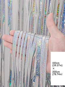 1 tấm rèm nhựa kim tuyến đen ánh kim kích thước 1m x 2m, rèm trang trí tua rua lấp lánh cho cửa ra vào, cửa sổ, tiệc tùng. - Nhiều màu - Xem 10