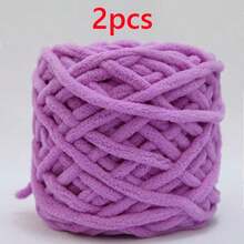 2pcs/200g Soft Ice Bar Chenille Yarn, Thick Chenille Yarn Suitable For Handmade DIY Soft And Thick Knitted Yarn, Can Be Used To Make Blankets, Scarves, Dolls, Slippers, Crochet Yarn - Multicolor - View 30
