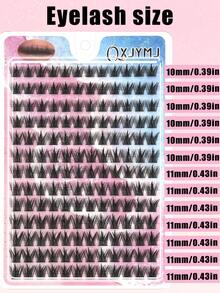 156 Clusters Of False Eyelashes, 13 Rows For A Large Capacity, Realistic And Voluminous Look, Suitable For Lengthening Eyelashes And Enlarging The Eyes. Ideal For Daily Wear, Portable, Reusable, And Comfortable. (Clustered Eyelashes, Single Eyelashes, False Eyelashes) - C - Xem 4