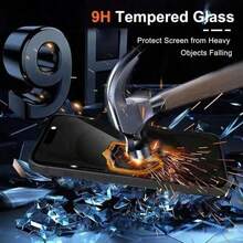 4 Packs Privacy Screen Protector Compatible With Iphone 17/17pro/17 Pro Max/16/16pro/16pro Max/16 Plus/6/7/8/11/12/13/14/15 /Pro Max, XS, XR, Xs Max - Glossy Tempered Glass, Anti-Spy Shatterproof Shield, Enhanced Screen Protection - Black - View 6