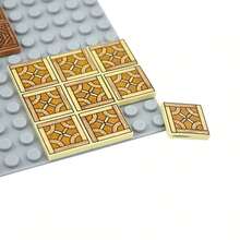 MIGUBA 50片2x2彩色光滑印花瓷砖砖，地板砖，组装配件砖，装饰房屋墙壁，平整光滑的板材，DIY益智玩具，兼容3068砖块 - 彩色 - 查看 5