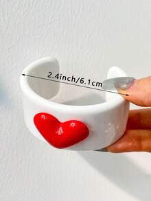 1 chiếc vòng tay hình trái tim màu hồng phối tương phản, đính ngọc trai và đá pha lê, kiểu dáng đa năng phù hợp với thời trang đường phố, vòng tay của các ngôi sao mạng, quà tặng ngày Valentine, quà tặng ngày của mẹ. - Nhiều màu A - Xem 4