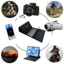 38W 便携式可折叠太阳能充电器，23% 高效转换效率，USB/DC 输出，适用于露营、房车、徒步旅行、应急电源，IP66 防护等级