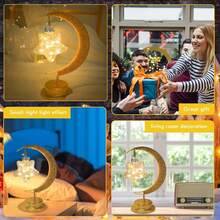 1 Stück elegante Mondsichel Lampe mit Hängedekoration, batteriebetrieben, gibt warmes Licht ab, geeignet für Schlafzimmer, Wohnzimmer und Feiertagsdekoration