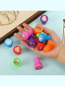 Sello de personaje de dibujos animados, sello hecho a mano interesante, sello de princesa linda, pequeño regalo curativo - Multicolor - Ver 3