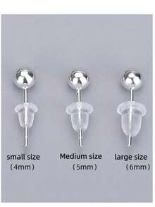 100pcs/200pcs Silicone Ear Stud Backs - Secure & Comfortable Transparent Earring Support For All Occasions - Clear - View 7