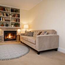 Round Rug 1.40x1.40 Centerpiece For Living Room Bedroom - Xám - Xem 2