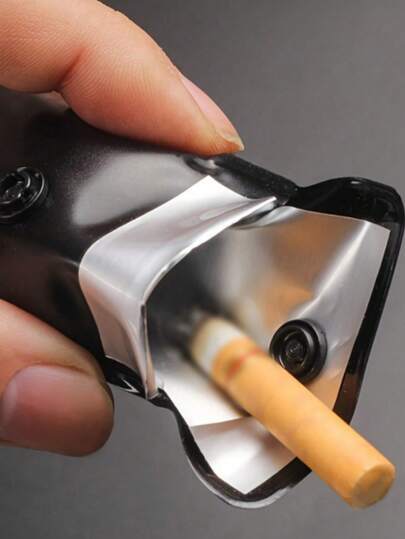 Portable Hanging Ashtray - Made Of Flame Retardant Odorless PVC Material, With Built-In Heat-Resistant Foam And Flame Retardant Lining, Suitable For Outdoor Use. Outdoor Ashtray | Ventilation Design | PVC Structure