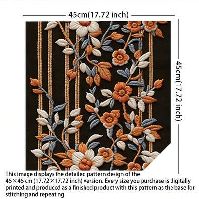 1pc 3D Embroidery Floral Textured Wallpaper, Suitable For Boys/Girls Room, Bedroom, Living Room, Furniture Renewal, Home Wall Decor, Self-Adhesive Removable Waterproof Vinyl PVC Material For Home, Dorm, Rental