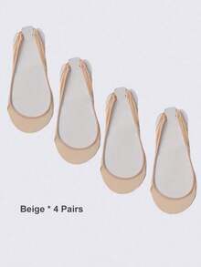 1/4/8 双装女士硅胶防滑镂空后跟袜，带缓冲鞋垫，适合搭配高跟鞋或日常穿着 - 彩色 - 查看 14