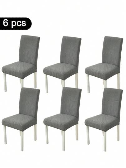 1/4/6pcs Chair Cover For Living Room Printed Elastic Chair Slipcovers Suitable Chair Covers Dining Room Bdeeoom Outdoor Office Kitchen Seat Covers Pet Stain Chair Dust Cover Autumn Home Decor Chairs And Christmas Decoration Products