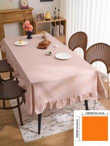 1 buah Taplak Meja Minimalis Khaki Berumbai, Gaya Rumah Pertanian Amerika untuk Dapur, Meja Makan, Meja Kopi, Rak TV, Lorong Masuk, Cocok untuk Liburan, Pesta, Pernikahan, Perjamuan, Latar Belakang Fotografi Sepanjang Musim - Khaki - View 14
