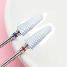 3pcs Ceramic Nail Polish Remover Drill Bits, Replacement Grinding Heads For Manicure & Pedicure - Multicolor - View 5