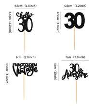 Creative Black "Straight Outta 1996 1986 1976" Cupcake Toppers, Happy 30th 40th 50th 30 Birthday Party Cake Decorations