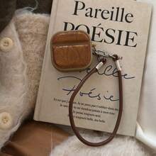 Stylish Snake Skin Pattern Leather 4/Pro 3/Pro 2 Protective Case Compatible With Apple Wireless Bluetooth Earphones, Suitable Compatible With Airpods 2/3 Generation, Women - Brown - View 3