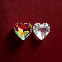 2个心形水晶阳光捕捉器，4种款式悬挂式水晶，彩虹制造器，适用于窗户、阳台、厨房、花园装饰，母亲节礼物，家居装饰，房间装饰，墙面装饰礼物，生日毕业礼物 - 彩色 - 查看 13