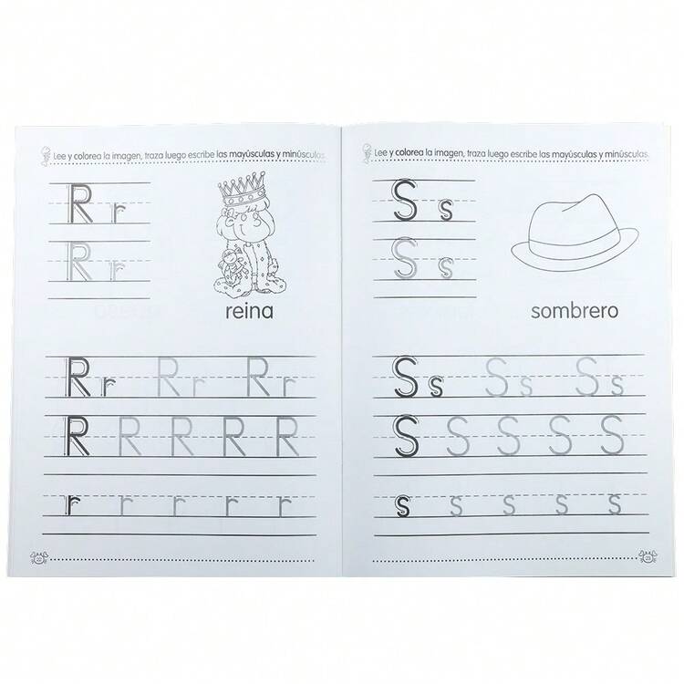 Spanish Alphabet Tracing Workbook, Suitable For Beginners, Learn Spanish Alphabet, Includes Writing Practice Of Common Spanish Vocabulary, Early Learning Activity Book For Children, Ideal For Home Education And Classroom Teaching. - Multicolor - View 8