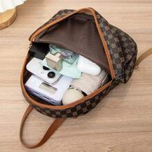 Mini Backpack, Spring/Summer New Versatile PU Printed Small Backpack, Women's Casual Coin Purse Mini Backpack, Fashionable Small Girl Mini Bag - Black - View 7