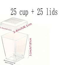 100pcs/50pcs/25pcs/20pcs/10pcs Square Transparent Ice Cream Mousse Cups With Clear Lids, Dessert Cups, Pudding Cups, Suitable For Cafes, Snacks, Buffets, Homes, Kitchens, Baking Parties, Pudding, Cheesecake, Mousse, Jelly Cups - Transparent - View 11