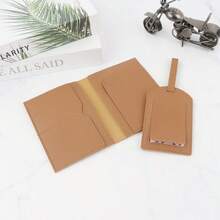 Conjunto de Porta-Passaporte com Letra Gravada Personalizada + Tag de Bagagem | Essenciais de Viagem Personalizados para Viagens Globais, Bolsa de Viagem, Bolsa de Bagagem, Bolsa de Viagem, Bolsa de Viagem de Grande Capacidade e Durável, Organizador de Viagem, Essenciais de Cruzeiro, Essenciais de Férias, Itens Essenciais de Viagem para Homens e Mulheres - Multicolorido - Visão 11