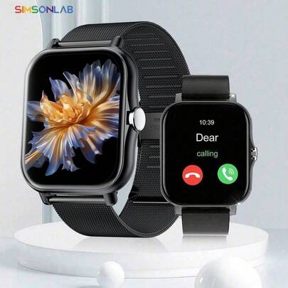 2025 New 1.83" Large Screen Smart Watch, Unisex, Dual Strap Design, 220mAh Battery, 3-5 Days Battery Life, High Resolution Vivid Display, Versatile Strap Colors, Supports Notifications, Call Answering, Music Control, Fitness Tracking With Step Count And Calorie Calculation, Excellent Battery Life, Great Gift For New Year