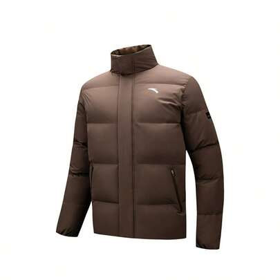 Chaqueta acolchada corta Anta Bread 2025 para hombre, nueva chaqueta de invierno con cuello alto, acolchada y abrigada de algodón