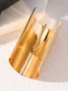 1pc/2pcs Fashionable Half-Pack Ponytail Holder Decorative Hair Tie With Thick Metal Hair Clip, Ladies Accessory, Half-Open Metal Hair Clip And Semi-Circular Hook Clip, Gold, Claw Clips, Hair Slide, Hair Barrettes, Hair Accessories For Women, Head Accessories - Multicolor - View 3