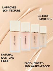 Laura Mercier REAL 无瑕轻盈持久粉底液 1C2 雪纺色 / 1N2 香草色 / 0W1 缎光色 / 0N1 丝绸色 30毫升 - 30ml-#1C2 - 查看 3