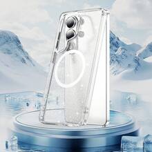 闪亮防摔亮片磁性指环支架，兼容 11/12/13/14/15 Pro Max/16/17、S26 - 白色 - 查看 9