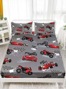 3PCS Personalized Customized Bed Sheet Set, Made Of Polyester Material And Digitally Printed, Suitable For Children, Teenagers, Gifts, Bedrooms, All Seasons, Dormitories, And Holidays. - Multicolor - View 5